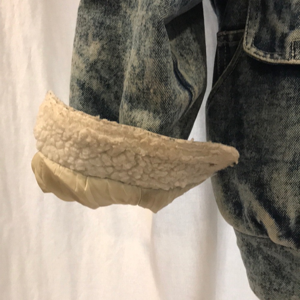 Sherpa lined vintage denim jacket - Picture 4 of 4